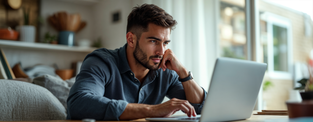 persona trabajando como agente de viajes desde casa con laptop Archer Travel