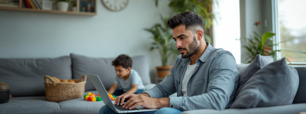 persona trabajando como agente de viajes desde casa con laptop Archer Travel